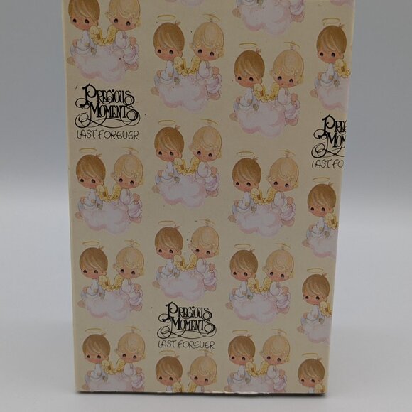 Precious Moments Girl Holding Stocking Figurine, 1995, Vintage - Picture 8 of 10